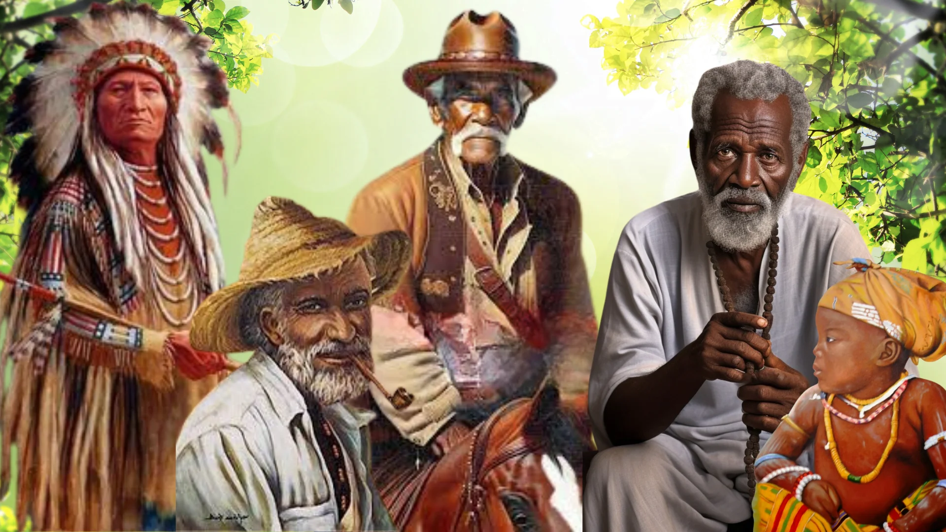 Mensageiros Espirituais da Umbanda - Representação artística