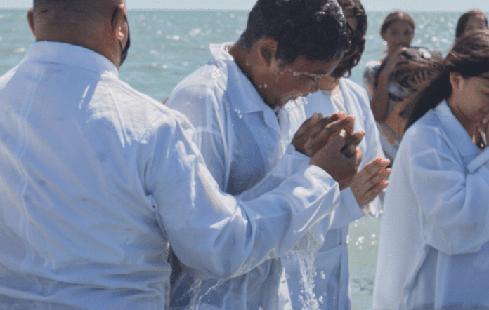 Batismo na Umbanda - Representação artística